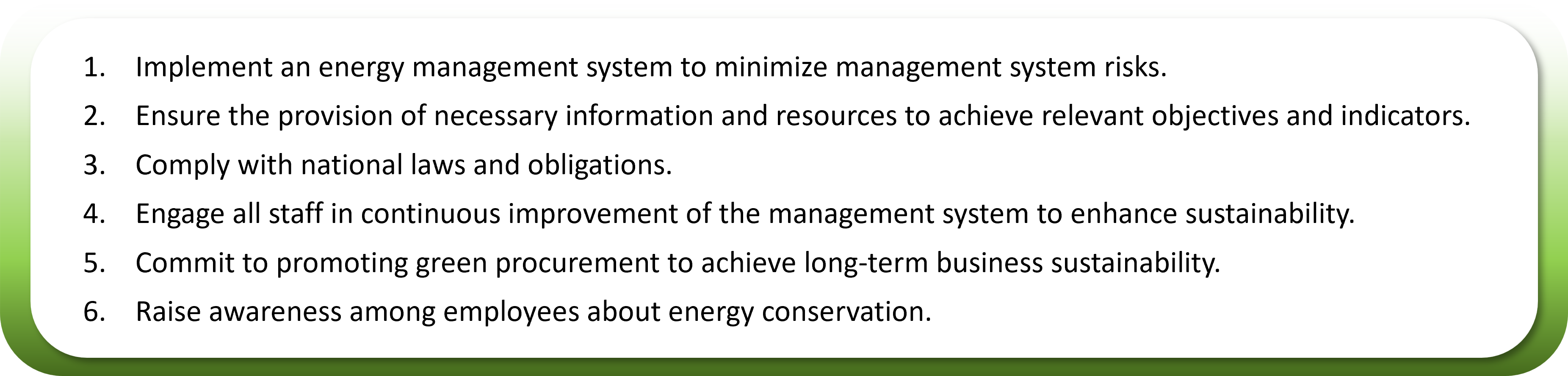 Energy Management Policy