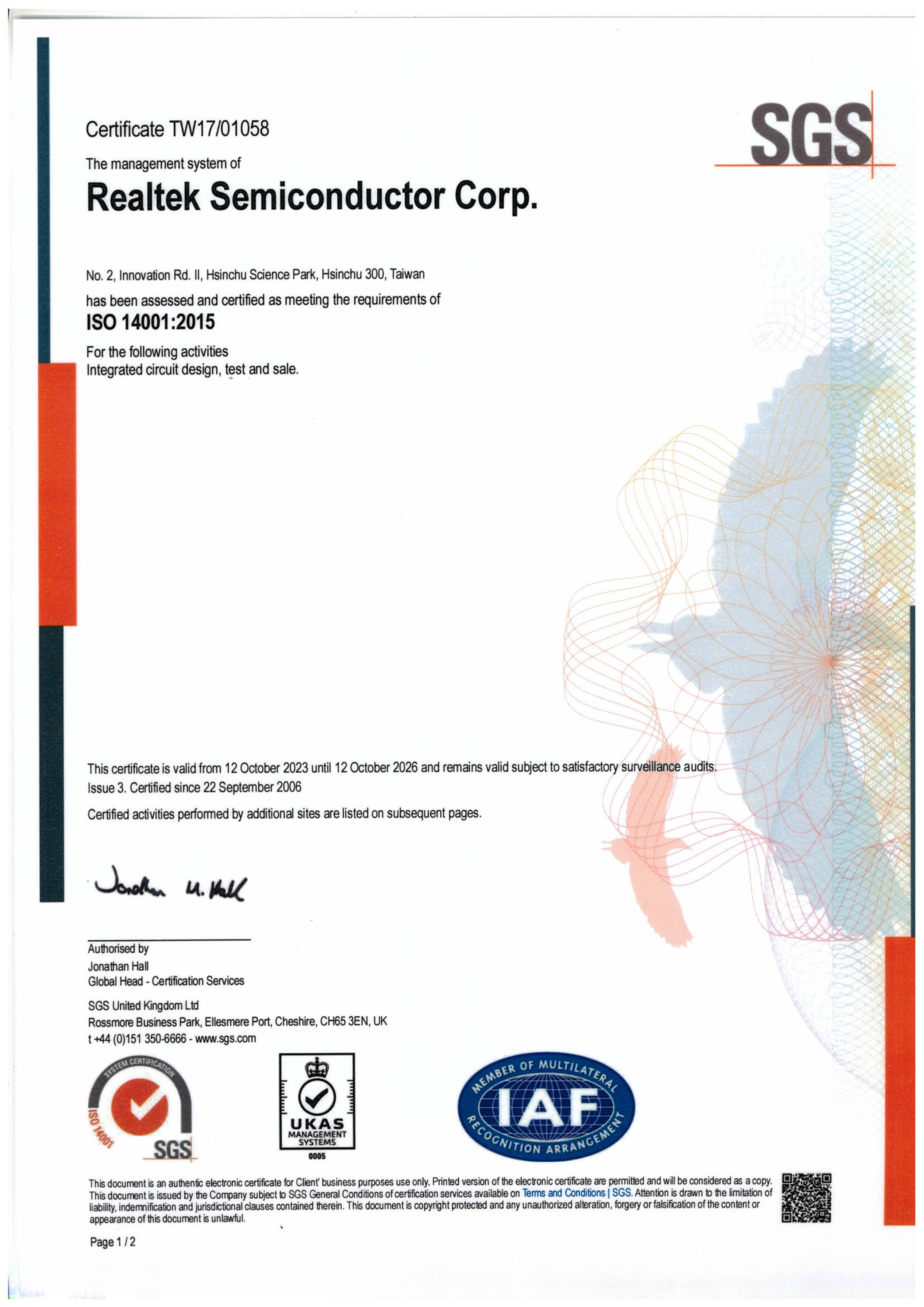 RTK ISO 14001 page 0001
